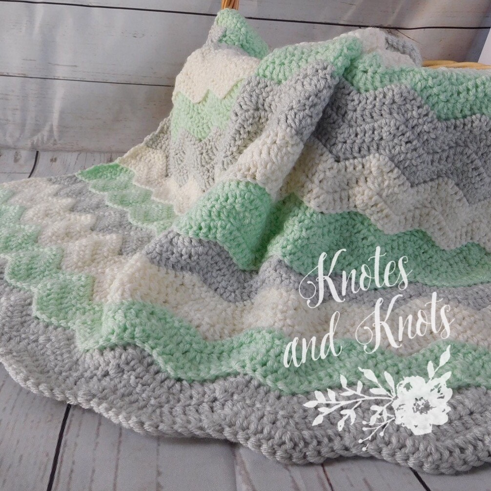 Grey and cream crochet blanket hotsell