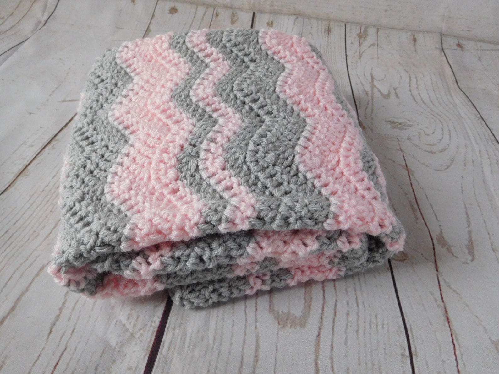 Crochet Baby Blanket Pink and Gray Crochet Baby Blanket Etsy