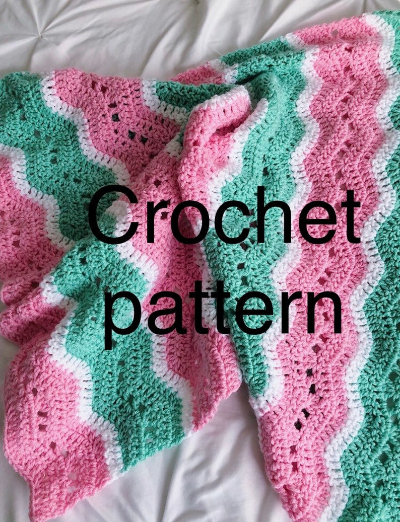 The Candace crochet baby blanket PATTERN lacy ripple crochet pattern blanket baby crochet blanket baby blanket crochet