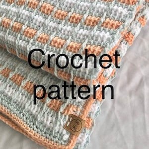 Tunisian Blocks Baby Blanket Crochet Pattern (PDF)
