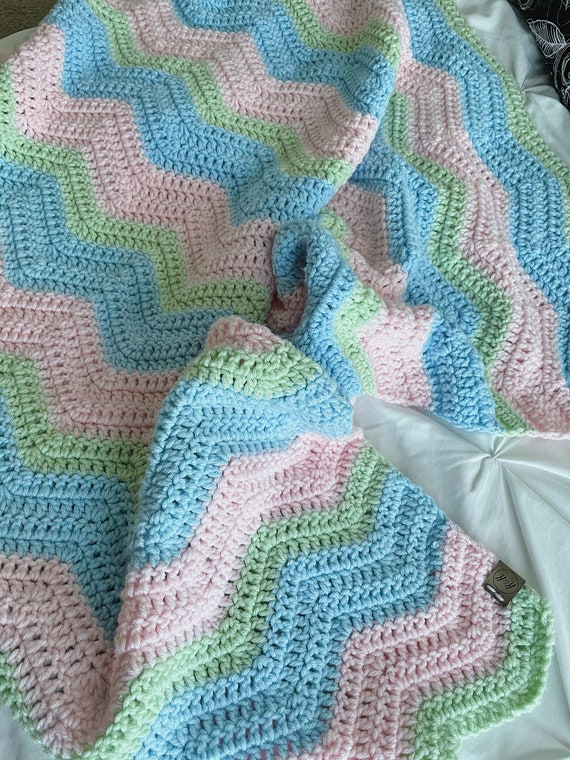 Pink and green baby blanket new arrivals