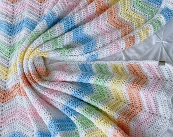 Crochet baby blanket - crochet baby blanket, baby afghan, baby shower gift, newborn