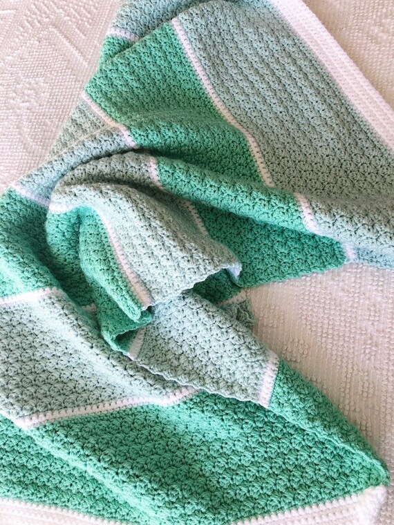 Mint green crochet baby blanket new arrivals