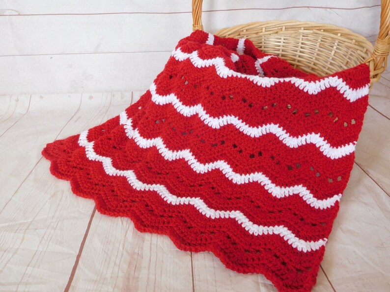 Crochet Baby Blanket Red Baby Blanket Red Baby Bedding Etsy