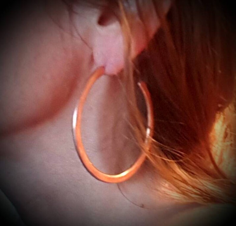 Lightweight orders! Inspirals 100/% Handmade Copper Hoop Earrings-2 dia FREE SHIPPING for all U.S