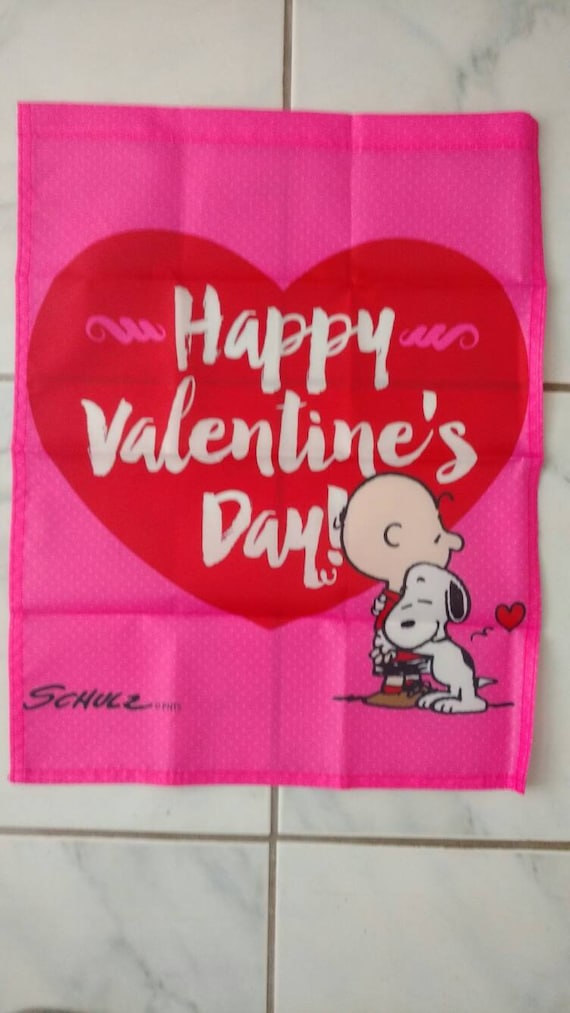 Peanuts Snoopy Charlie Brown Garden Flag 1418 Inches - Peanuts Valentine Garden Flag Peanuts Snoopy Charlie Brown Garden Flag 1418 Inches - Peanuts Valentine Garden Flag