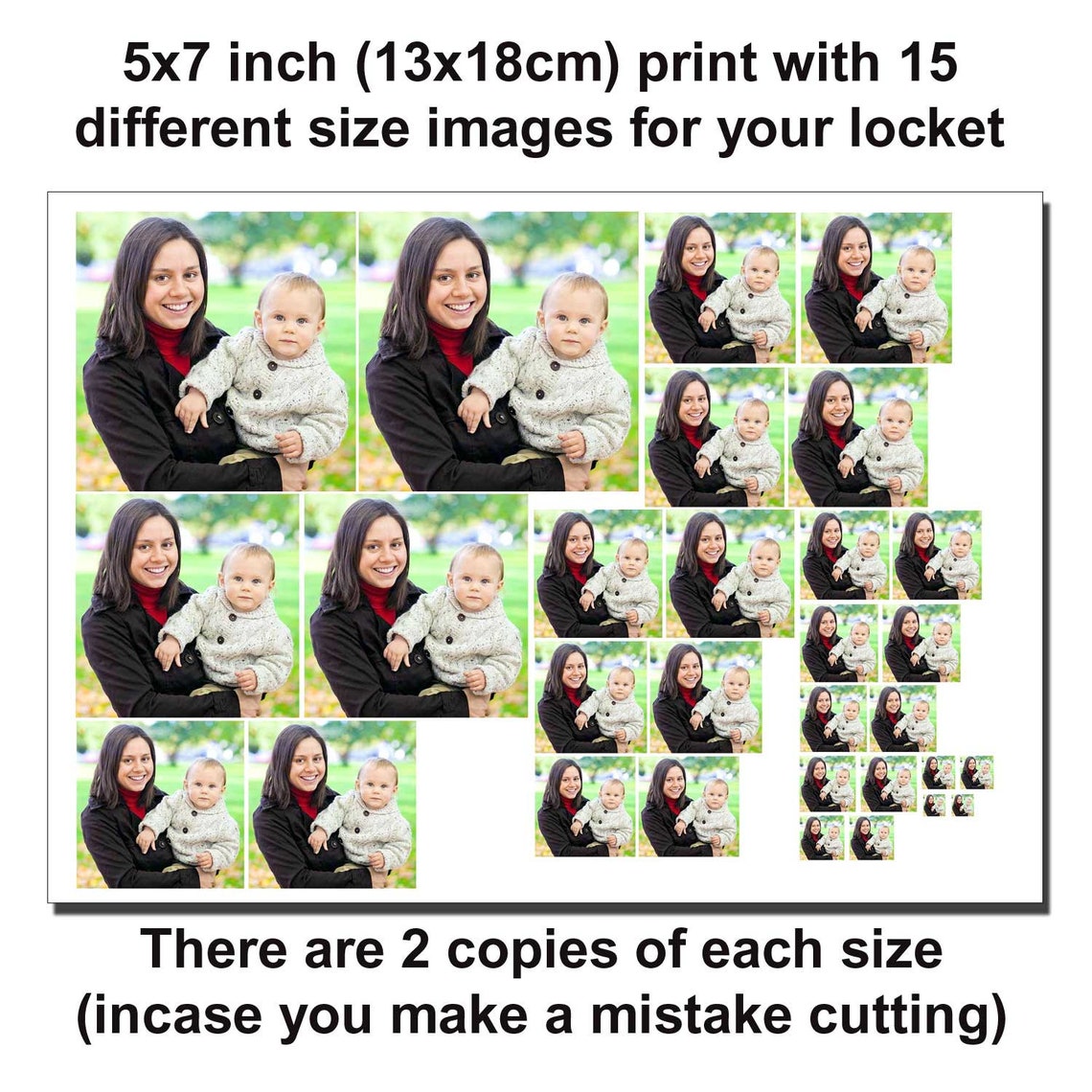 Small Photo Sizes Custom Made For Your Locket Pendant Photo Etsy