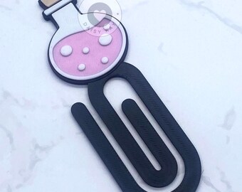 Potion Bottle Paper Clip Elixir Bookmark 3D Printing File - STL 3MF - Commercial Use - 3D Printing