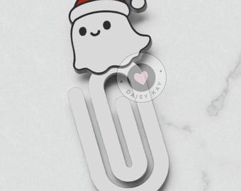 Christmas Ghost Paper Clip, Ghost Bookmark, 3D Printing File STL & 3MF File Digital Download, Commercial Use