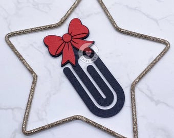 Bow Paper Clip 3D Printing File Large Bow Bookmark 3D Printing File STL & 3MF Digital Download, Commercial Use)