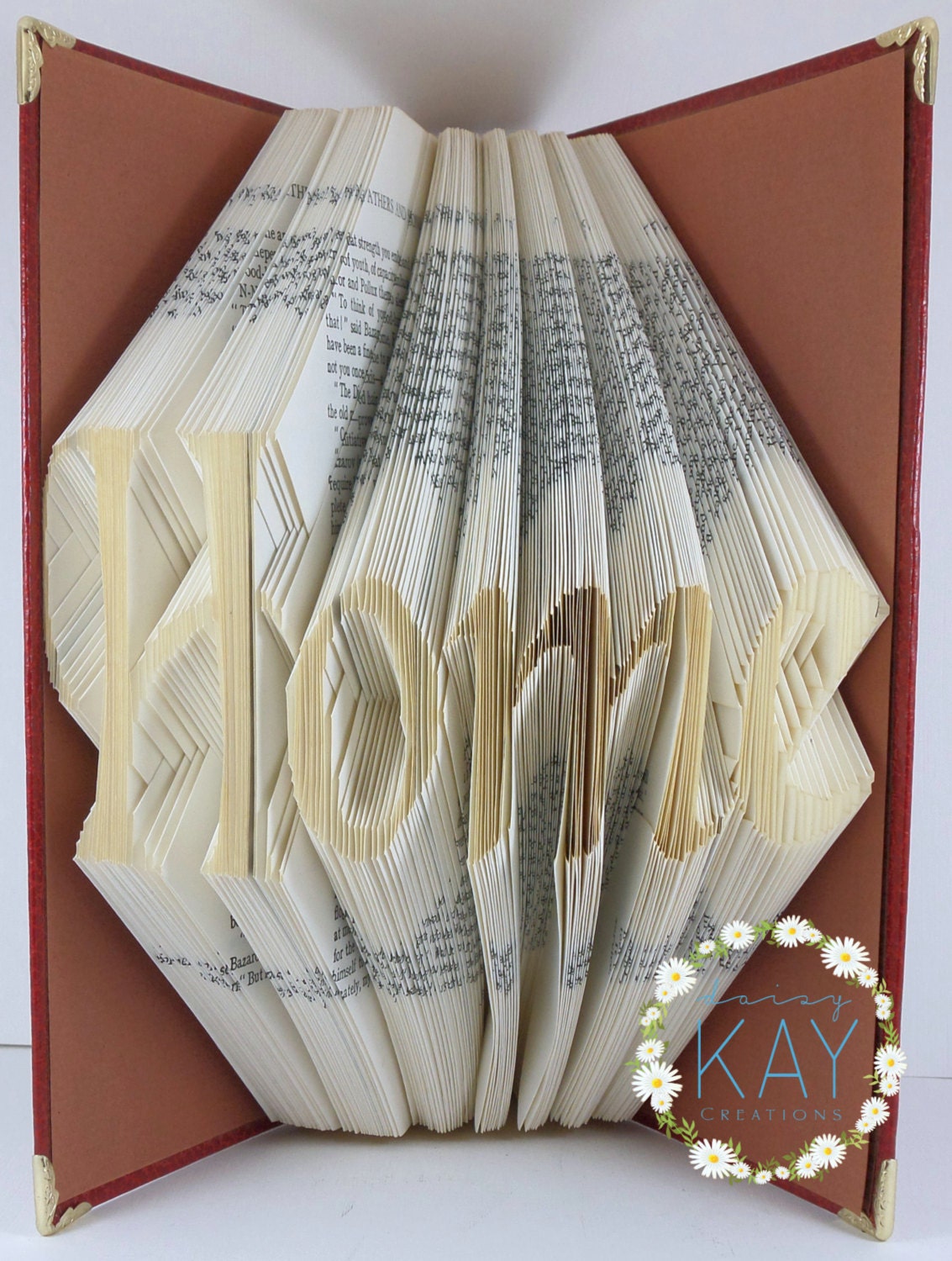 Book Folding Pattern for the Word Home 274 Folds With Free Etsy