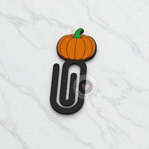 Pumpkin Paper Clip 3D Printing Files: STL & 3MF (Digital Download, Commercial Use)