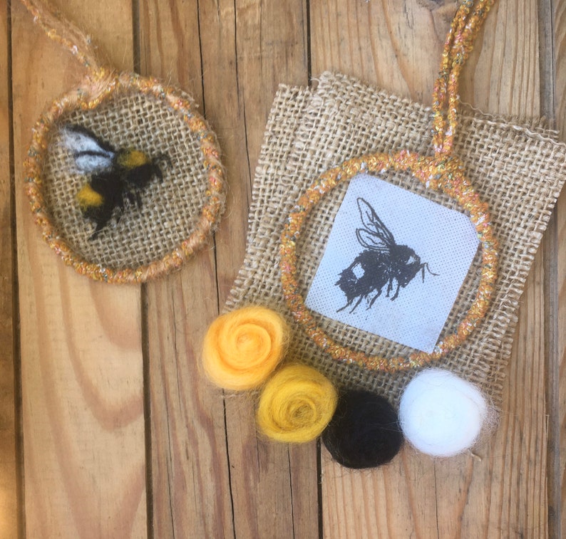 Needle felting kit Flying Bee felting kit craft kit adult Etsy