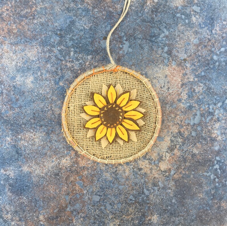 Sunflower Felt Appliqué Craft Kit Embroidery Felt Etsy UK