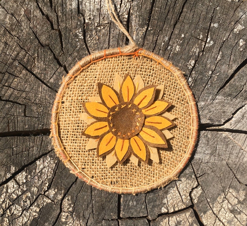 Sunflower Felt Appliqué Craft Kit Embroidery Felt Etsy UK