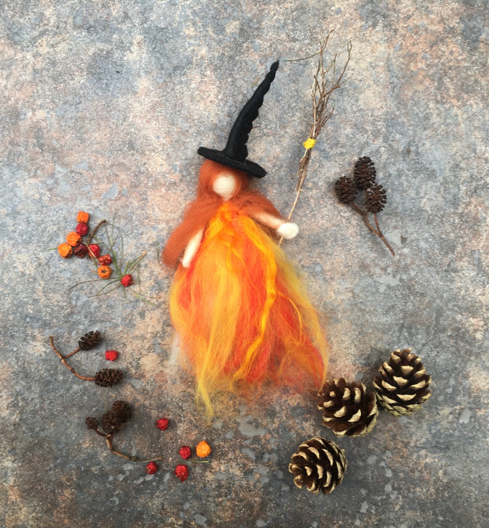 Needle Felting Halloween Witch Kit Make Your Own Halloween Etsy UK