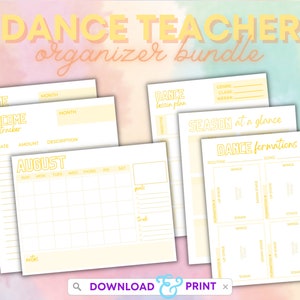 Dance Teacher Organization Bundle | Teacher Planner Collection | YELLOW SERIES | Download Print and Fill