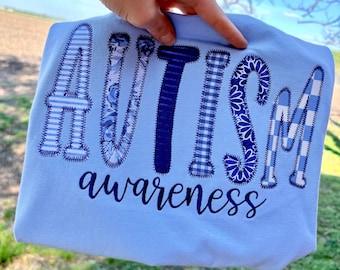 Embroidered Custom AUTISM Awareness Tee | Colorful Autism T-Shirt