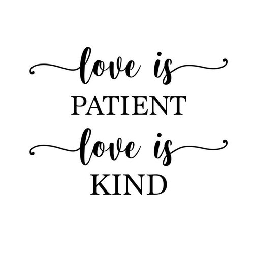 Love is Patient Love is Kind Digital File SVG PNG PDF Etsy