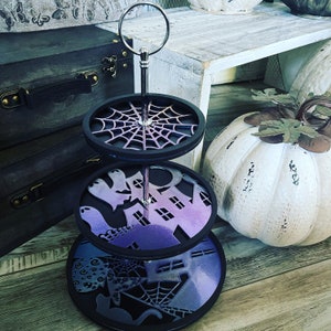 Halloween Tiered Tray SVG Digital Download for Glowforge or Laser -Not a Physical Product