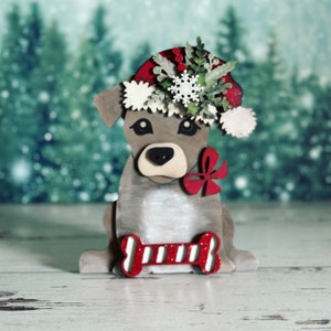 Descarga digital Christmas Puppy SVG para Glowforge o láser para material de 1/8" y 1/4" No es un artículo físico Leer descripción del artículo