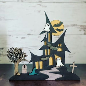 Halloween Haunted House SVG Digital Download For Glowforge or Laser For 1/8” and 1/4” Material Not a Physical Item Read Item Description