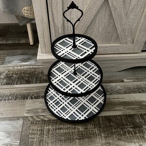 Plaid Tiered Tray SVG Digital Download for Glowforge or Laser -Not a Physical Item