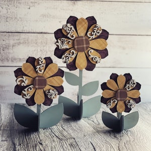 Flourish Sunflower Trio SVG Digital Download for Glowforge or Laser For 1/8” & 1/4” Material-Not a Physical Item -Read Item Description