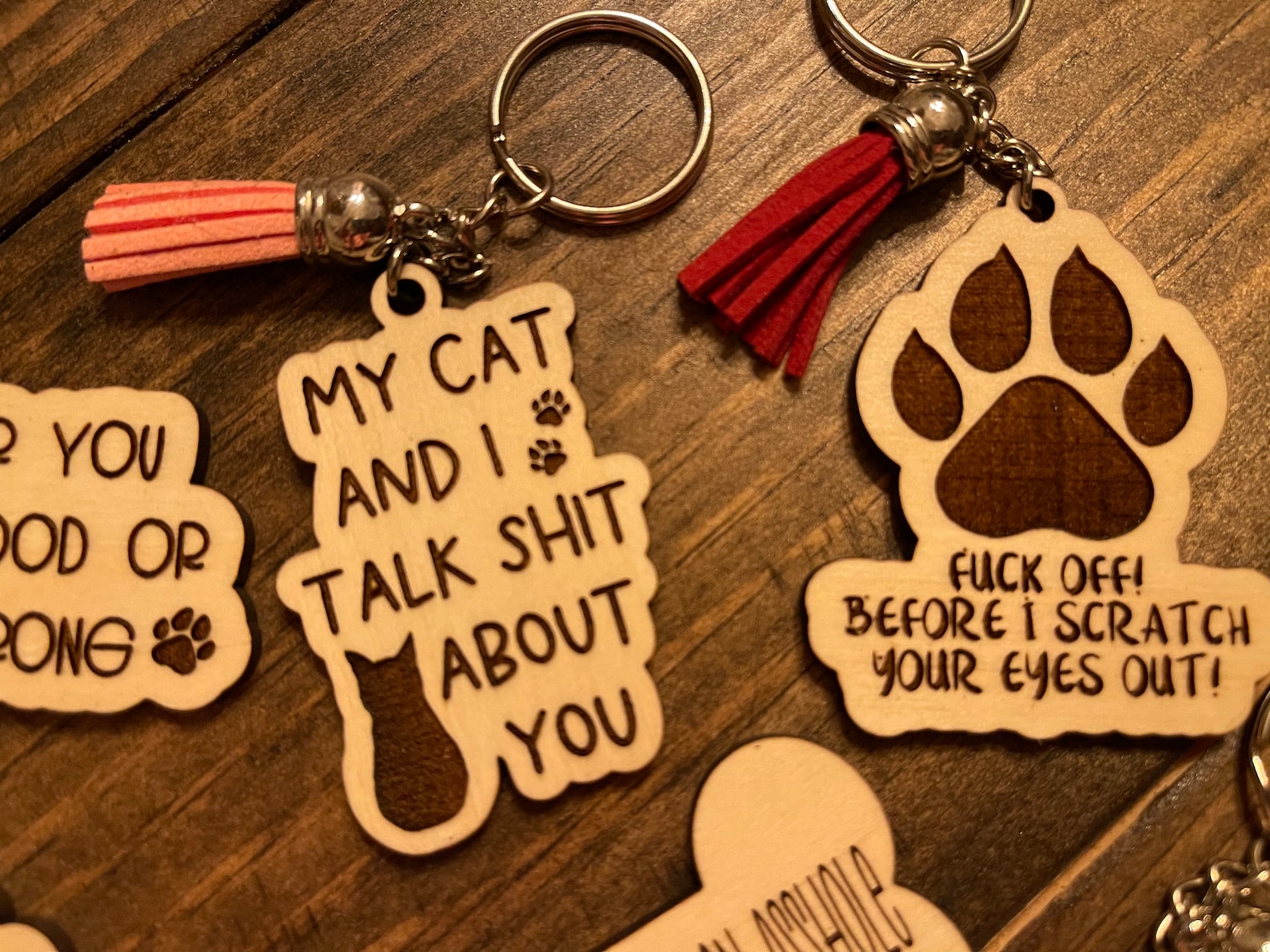 Snarky Pet Keychains Set of 10 SVG Digital Download for Glowforge or ...