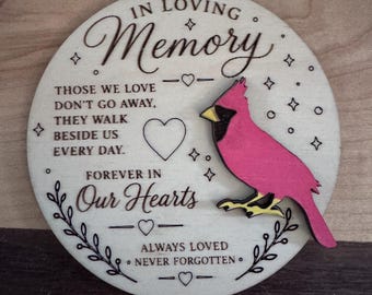 Cardinal Memorial Christmas Ornament Set of 2 SVG Digital Download for Glowforge or Laser -Not a Physical Item Read Item Description