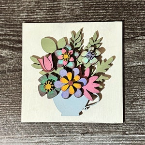 Inserto floreale per tazza da tè da 4" per segno intercambiabile Download digitale SVG per Glowforge o Laser Non è un articolo fisico Leggi la descrizione dell'articolo