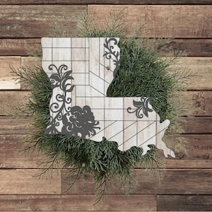 Rustic Farmhouse Louisiana Sign SVG Digital Download For Glowforge or Laser Not a Physical Item Read Item Description