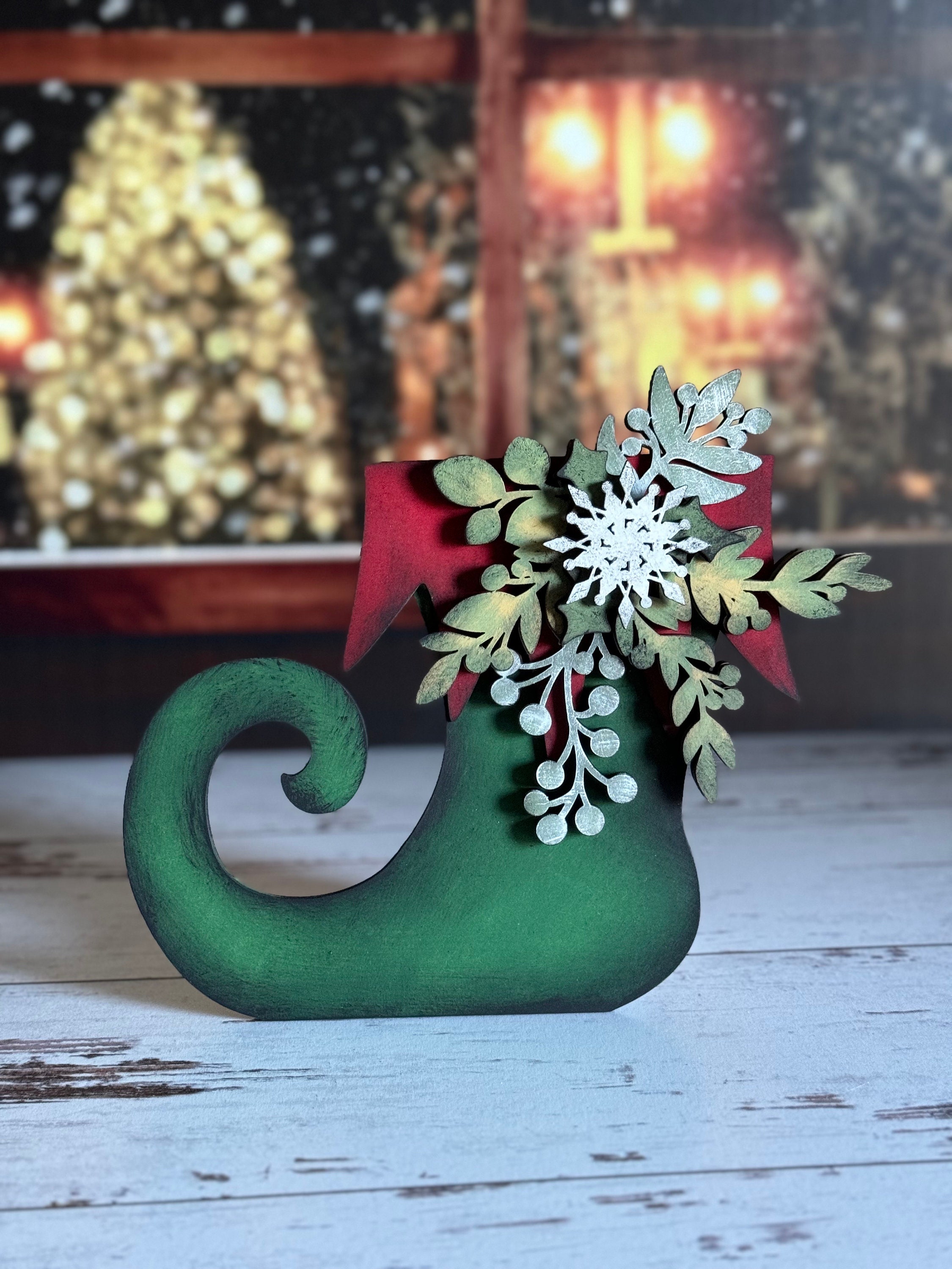 Elf Boot Craft Christmas Elf Boot SVG Digital Download for Glowforge or Laser for 1/8 ...