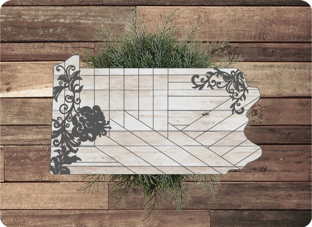 Rustic Farmhouse Pennsylvania Sign SVG Digital Download for Glowforge ...