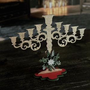 Chanukka Menorah SVG Digitaler Download für Glowforge oder Laser für 1/8 ”und 1/4” Material Kein physischer Gegenstand - Artikelbeschreibung lesen