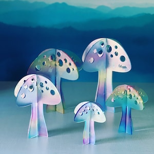 3D Mushrooms Set of 5 SVG Digital Download For Glowforge or Laser For 1/8” Material Not a Physical Item Read Item Description First
