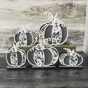 Flourish Pumpkins Set of 5 SVG Digital Download for Glowforge or Laser For 1/8” and 1/4” Materials NOT a Physical Item -Read Item Details