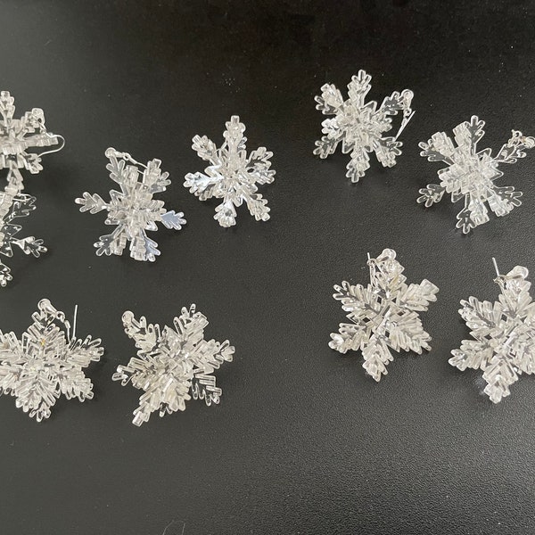 3D Snowflake Earrings Set of 5 SVG Digital Download for Glowforge or Laser for 1/8” material only Not a physical item