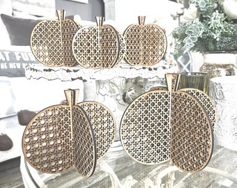 3D Rattan Cane Pumpkins Set of 5 SVG Digital Download for Glowforge or Laser FOR 1/8” Material ONLY