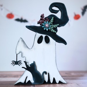 Ghost Witch With Spider SVG Digital Download For Glowforge or Laser For 1/8” and 1/4” Material Not a Physical Item Read Item Description
