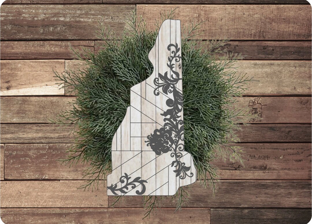 Rustic Farmhouse New Hampshire Sign SVG Digital Download for Glowforge ...