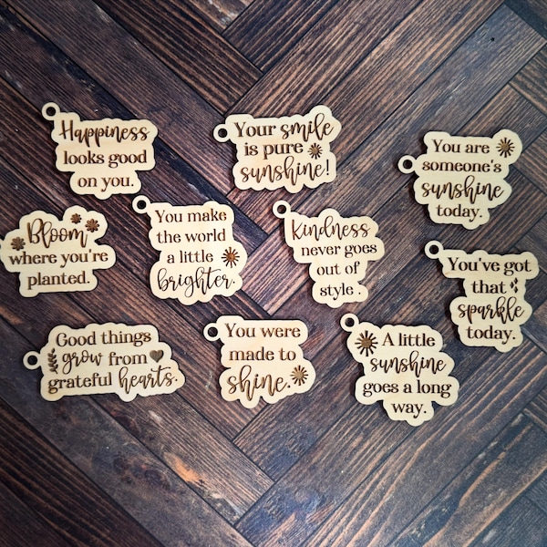 Kindness Affirmation Keychains Set of 10 SVG Digital Download for Glowforge or Laser NOT PHYSICAL Item Read Item Description for Instruction