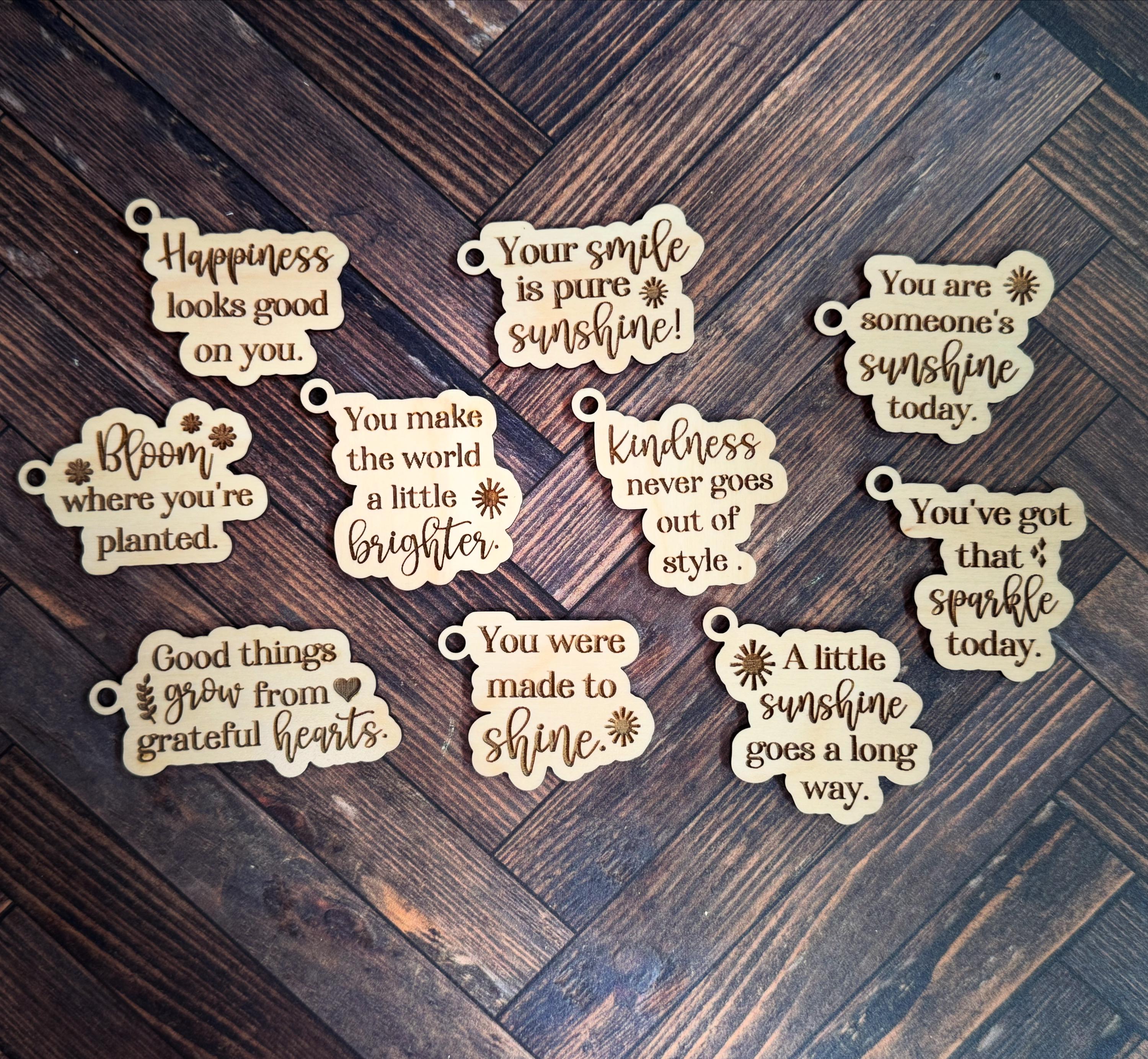 Kindness Affirmation Keychains Set of 10 SVG Digital Download for ...