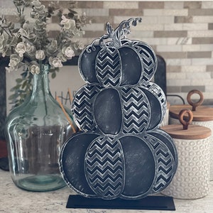 Chevron Stacked Pumpkins SVG Digital Download For Glowforge or Laser
