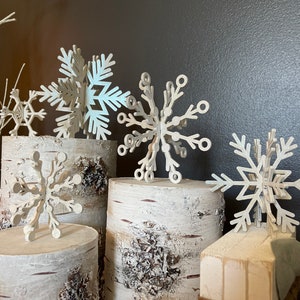 3D Snowflakes - Set of 5 - SVG Digital Download for Glowforge or Laser -Not a Physical Item -For 1/8” MATERIAL ONLY