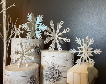 3D Snowflakes - Set of 5 - SVG Digital Download for Glowforge or Laser -Not a Physical Item -For 1/8” MATERIAL ONLY