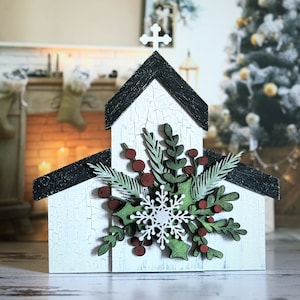 Floral Mistletoe & Holly Church SVG Digital Download For Glowforge or Laser For 1/8” and 1/4” Material Not a Physical Item READ Item Details