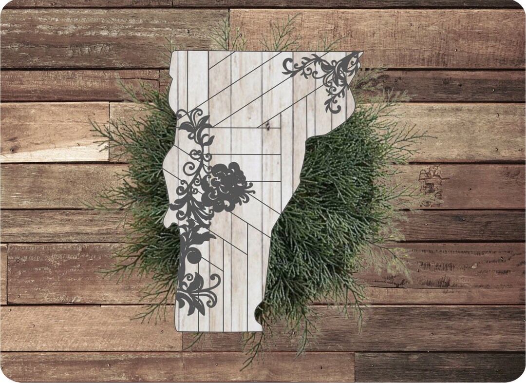 Rustic Farmhouse Vermont Sign SVG Digital Download for Glowforge or ...