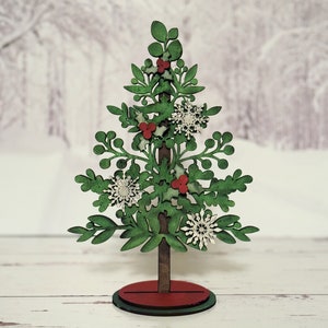 Floral Christmas Tree SVG Digital Download For Glowforge or Laser For 1/8” & 1/4” Material Not a Physical Item Read Item Details