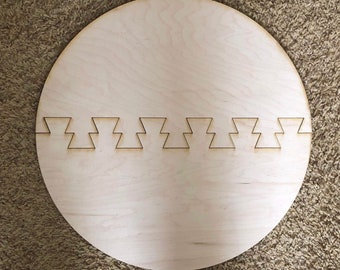 18” Round Backer SVG 2 Piece Puzzle For Glowforge Basic, Plus, or Small Laser Beds Not a Physical Item